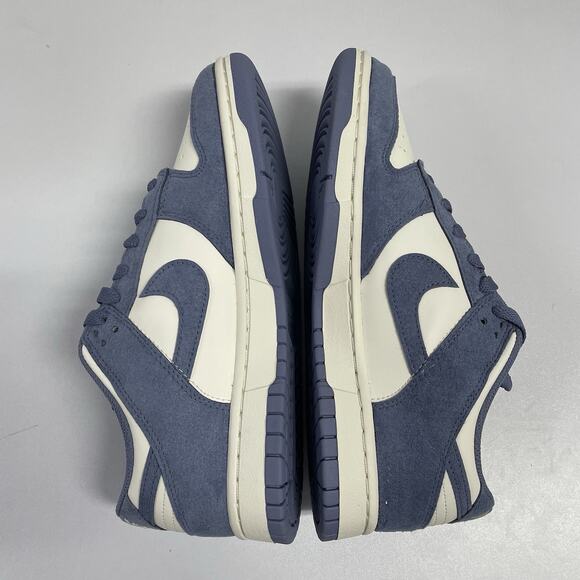 Nike Dunk Low Mini Swoosh World Indigo IB4417 103 Size 7 Women White Blue Suede - Picture 4 of 7